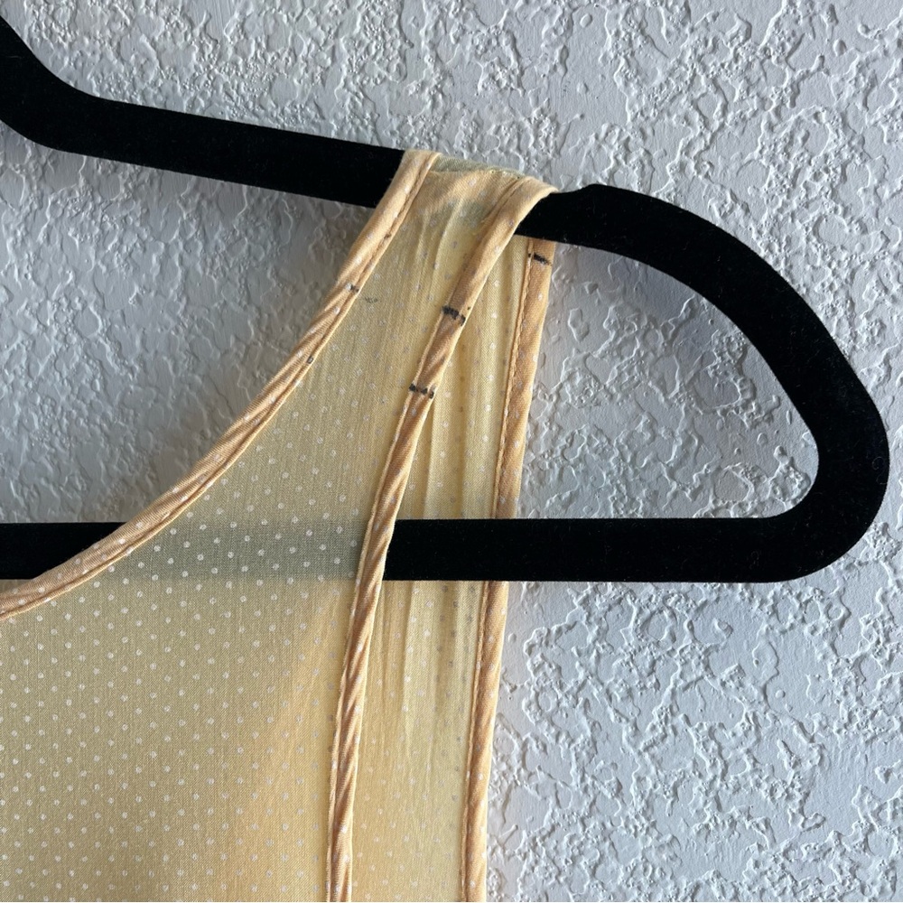 ✨Free People Intimately | Lemon Yellow Voile and Lace Trapeze Slip Dress - Picture 12 of 16